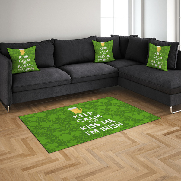 Kiss Me I'm Irish 4'x6' Indoor Area Rugs - IN CONTEXT