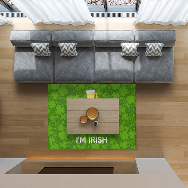 Kiss Me I'm Irish 5'x7' Indoor Area Rugs - IN CONTEXT