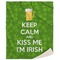 Kiss Me I'm Irish Sherpa Throw Blanket (Personalized)