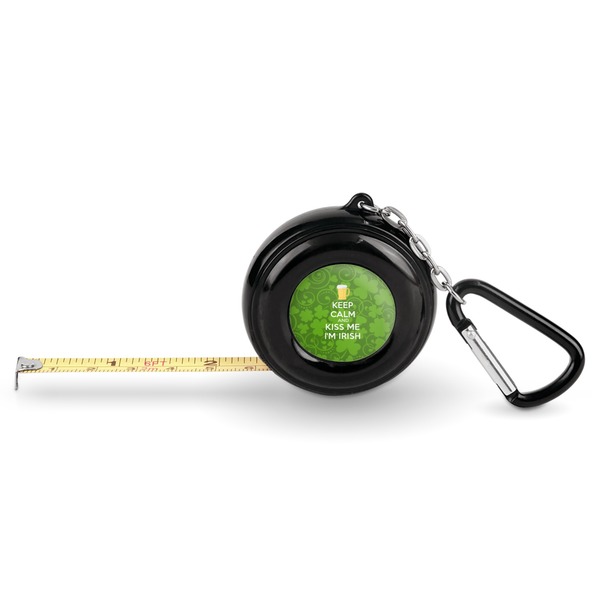 Custom Kiss Me I'm Irish Pocket Tape Measure - 6 Ft w/ Carabiner Clip (Personalized)