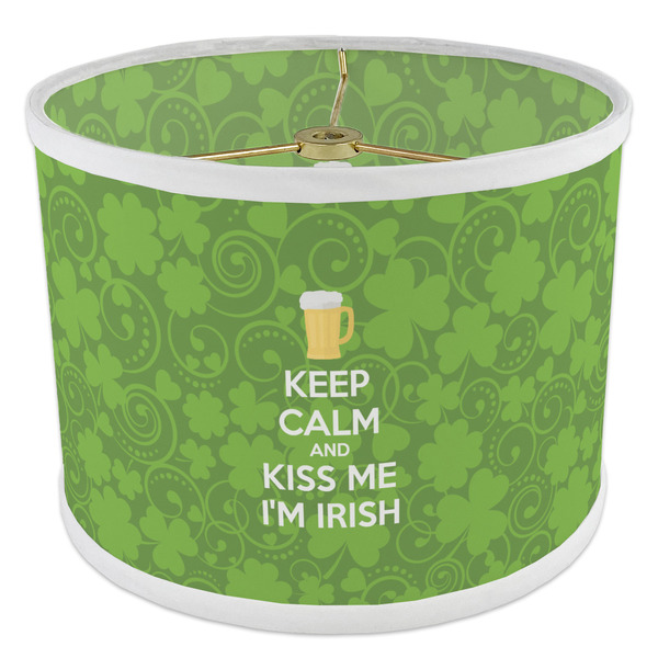 Kiss Me I'm Irish 8" Drum Lampshade - ANGLE Poly-Film