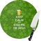 Kiss Me I'm Irish Round Glass Cutting Board - Small (Personalized)