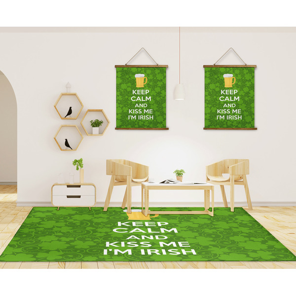 Kiss Me I'm Irish 8'x10' Indoor Area Rugs - IN CONTEXT