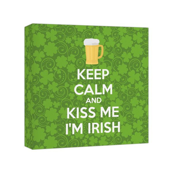 Custom Kiss Me I'm Irish Canvas Print - 8x8