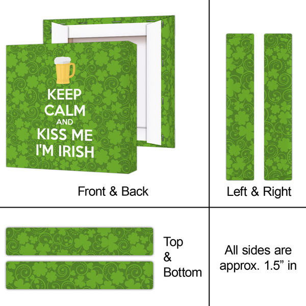 Kiss Me I'm Irish 8x8 - Canvas Print - Approval