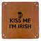 Kiss Me I'm Irish 9" x 9" Leatherette Snap Up Tray - APPROVAL (FLAT)