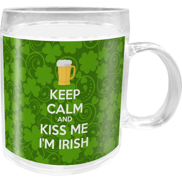 Custom Kiss Me I'm Irish Acrylic Kids Mug (Personalized)