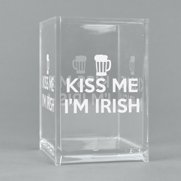 Custom Kiss Me I'm Irish Acrylic Pen Holder