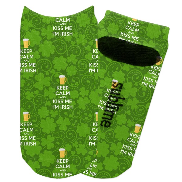 Custom Kiss Me I'm Irish Adult Ankle Socks (Personalized)