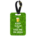 Kiss Me I'm Irish Metal Luggage Tag