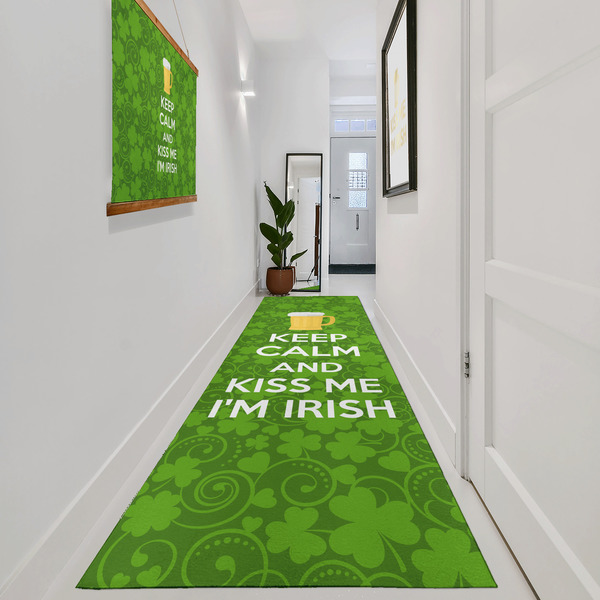 Kiss Me I'm Irish Area Rug Sizes - In Context (vertical)