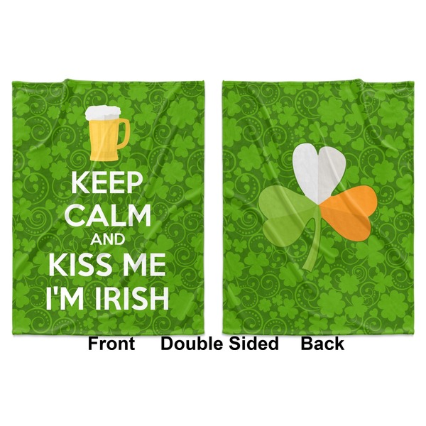 Kiss Me I'm Irish Baby Blanket (Double Sided - Printed Front and Back)