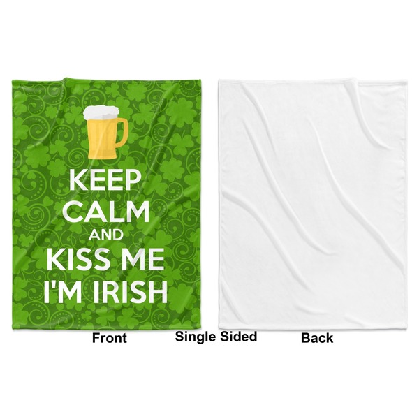 Kiss Me I'm Irish Baby Blanket (Single Sided - Printed Front, White Back)