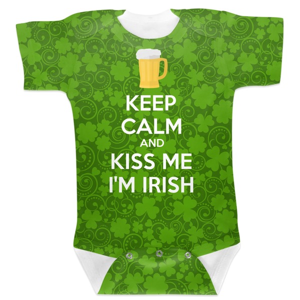 Custom Kiss Me I'm Irish Baby Bodysuit (Personalized)
