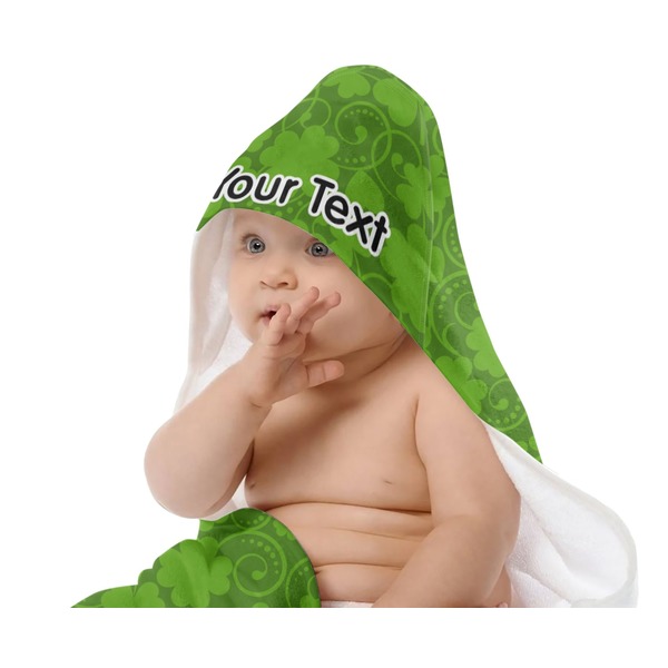 Kiss Me I'm Irish Baby Hooded Towel on Child