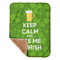 Kiss Me I'm Irish Sherpa Baby Blanket - 30" x 40"