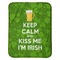 Kiss Me I'm Irish Baby Sherpa Blanket - Flat