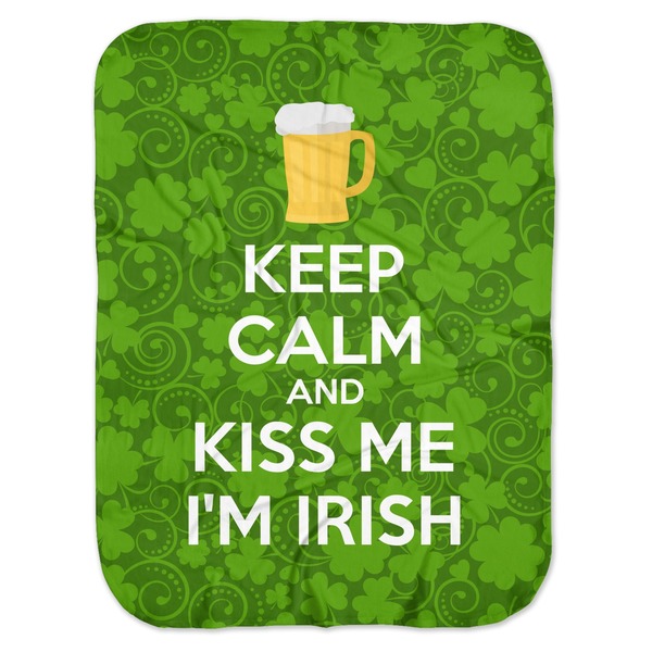 Custom Kiss Me I'm Irish Baby Swaddling Blanket (Personalized)