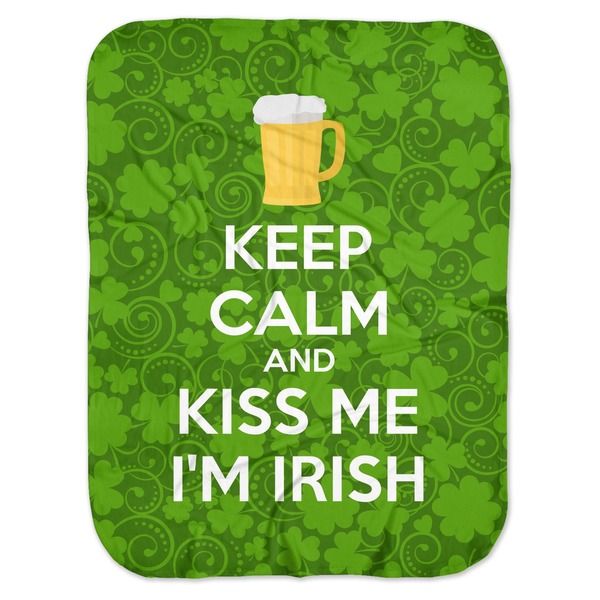Custom Kiss Me I'm Irish Baby Swaddling Blanket (Personalized)
