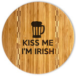 Kiss Me I'm Irish Bamboo Cutting Board