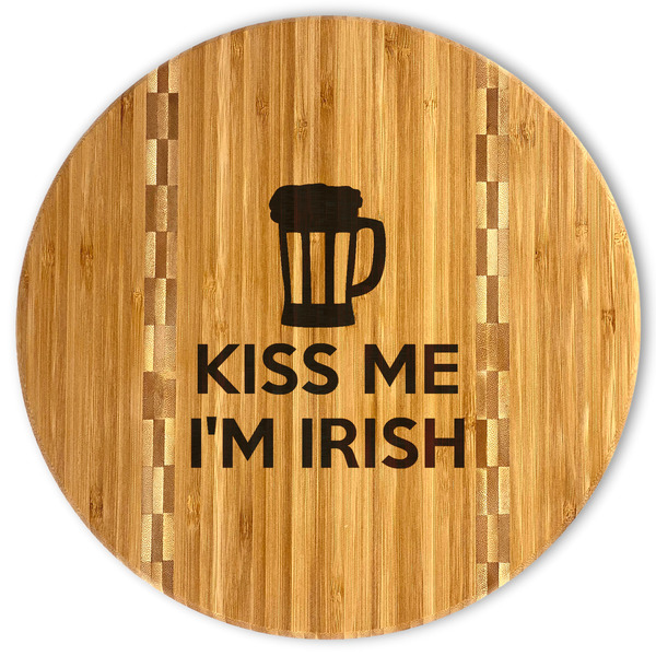 Custom Kiss Me I'm Irish Bamboo Cutting Board