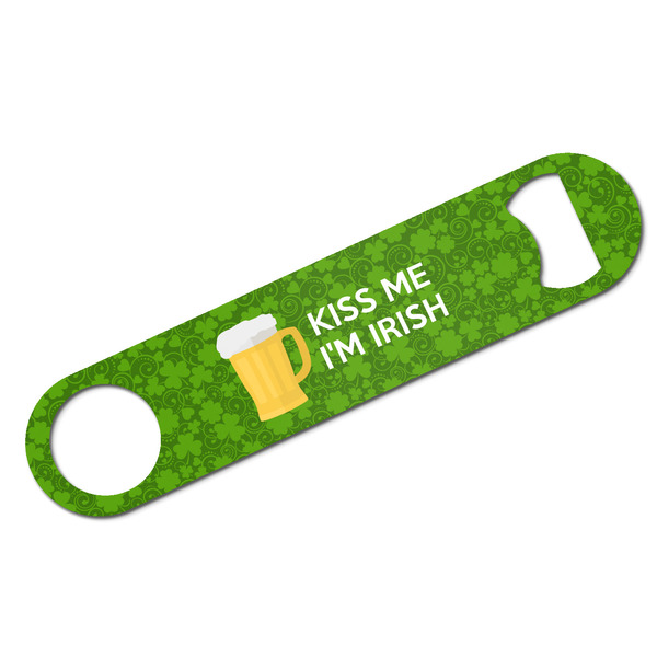 Custom Kiss Me I'm Irish Bar Bottle Opener