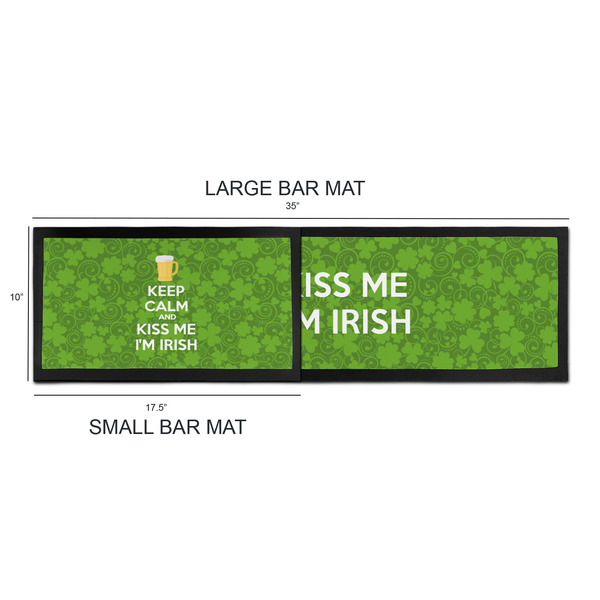 Kiss Me I'm Irish Bar Mats - Sizing Chart