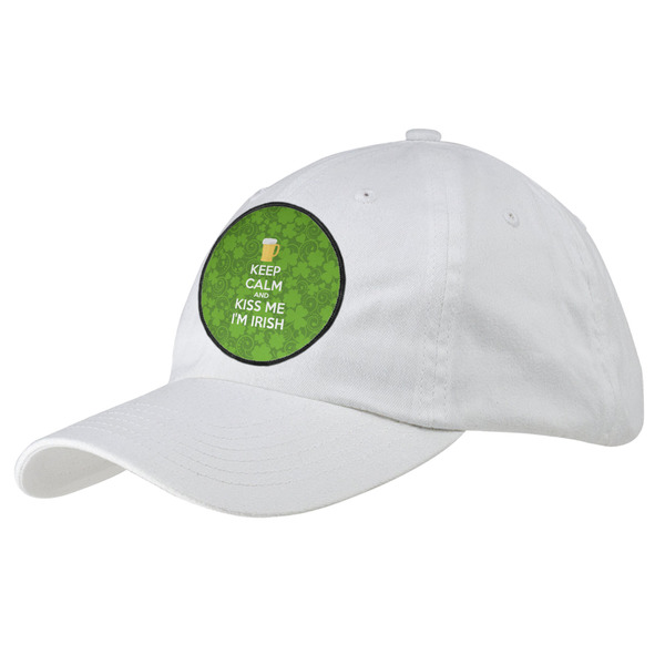 Custom Kiss Me I'm Irish Baseball Cap - White
