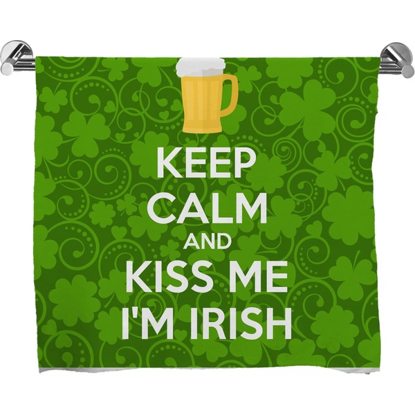 Custom Kiss Me I'm Irish Bath Towel (Personalized)