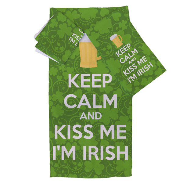Custom Kiss Me I'm Irish Bath Towel Set - 3 Pcs