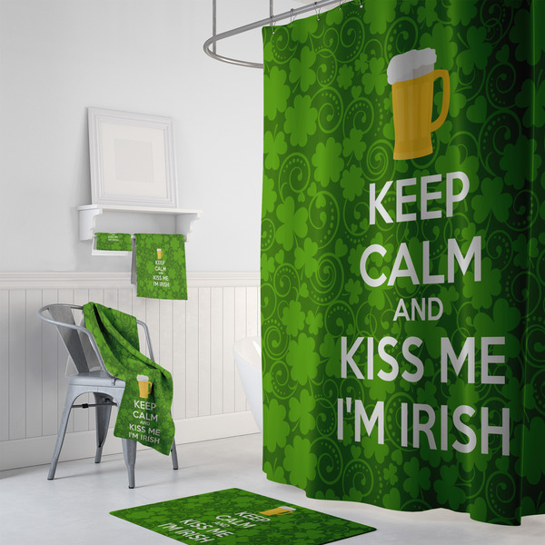 Kiss Me I'm Irish Bath Towel Sets - 3-piece - In Context