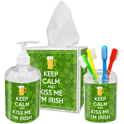 Kiss Me I'm Irish Acrylic Bathroom Accessories Set