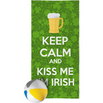 Kiss Me I'm Irish Beach Towel (Personalized)