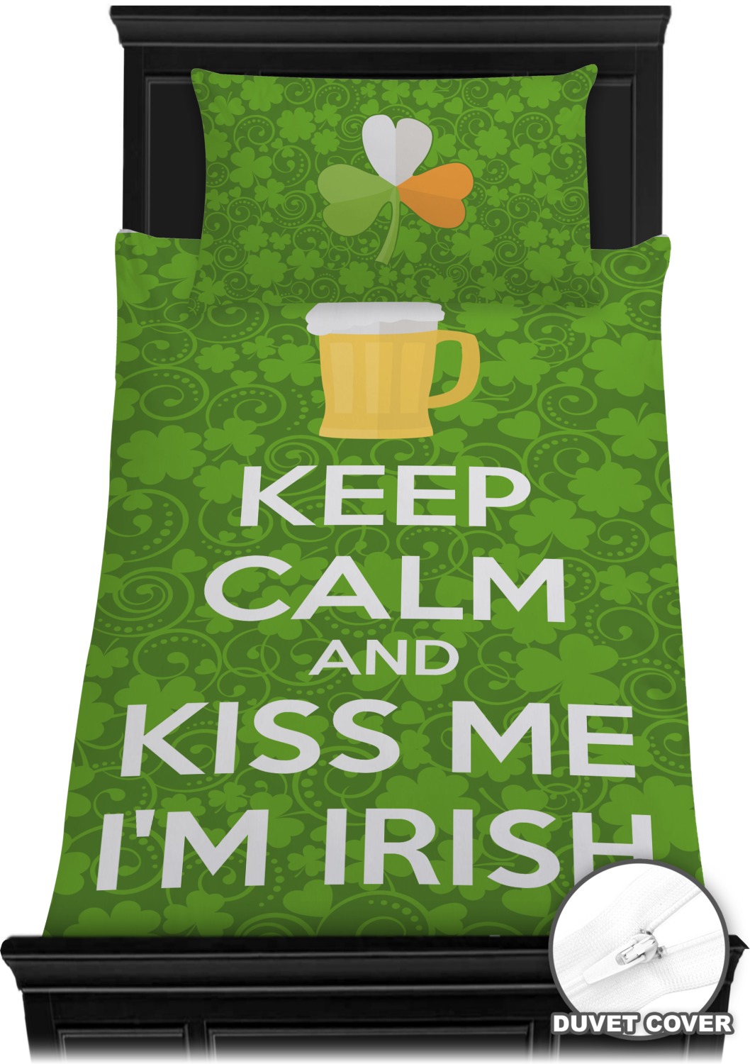 Kiss Me I M Irish Duvet Covers Personalized Youcustomizeit