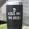 Kiss Me I'm Irish Black Polar Camel Tumbler - 20oz - Close Up