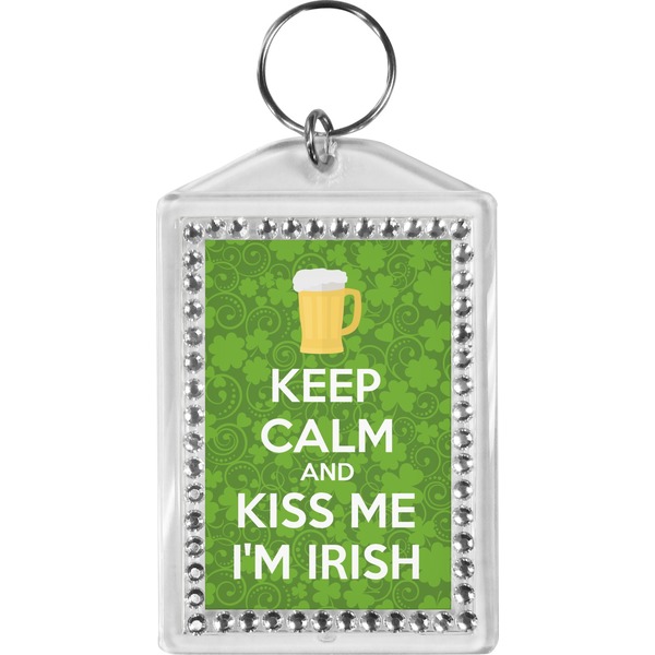 Custom Kiss Me I'm Irish Bling Keychain (Personalized)