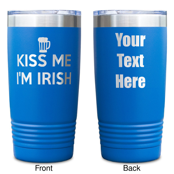 Kiss Me I'm Irish Blue Polar Camel Tumbler - 20oz - Double Sided - Approval