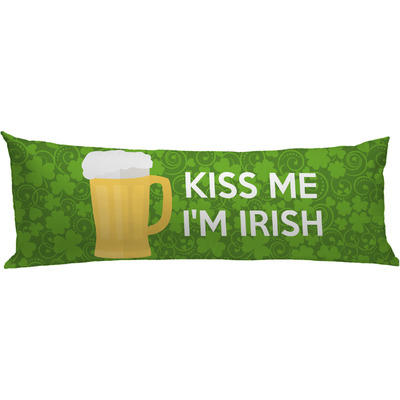 Kiss Me I'm Irish Body Pillow Case (Personalized)