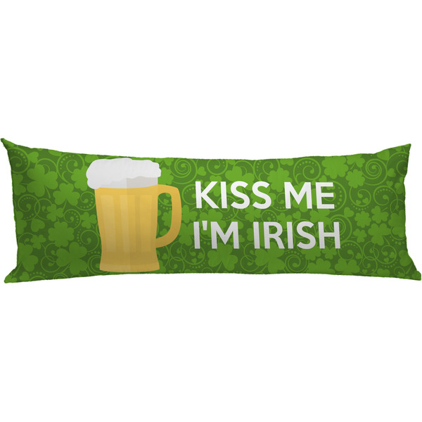 Custom Kiss Me I'm Irish Body Pillow Case (Personalized)