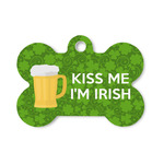 Kiss Me I'm Irish Bone Shaped Dog ID Tag - Small