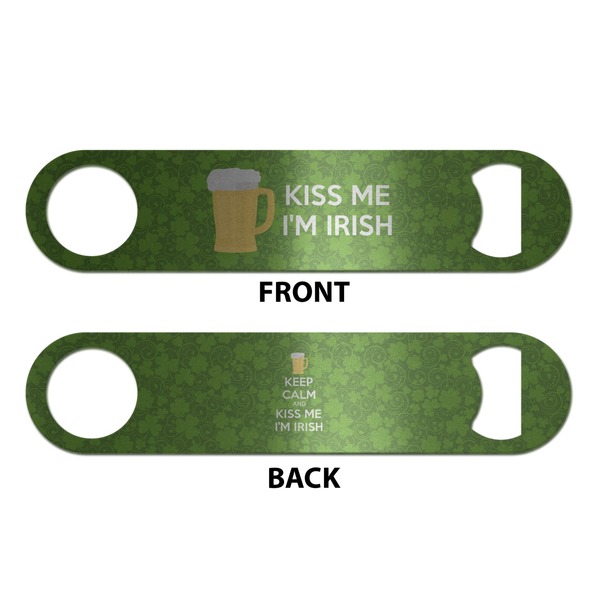 Kiss Me I'm Irish Bottle Opener - Front & Back