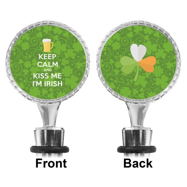 Kiss Me I'm Irish Bottle Stopper - Front and Back