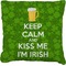 Kiss Me I'm Irish Burlap Pillow 16"