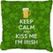 Kiss Me I'm Irish Burlap Pillow 22"