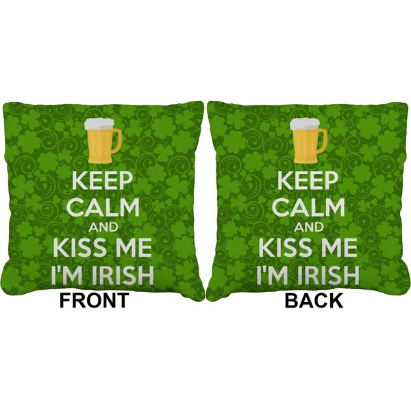 Kiss Me I'm Irish Burlap Pillow Approval