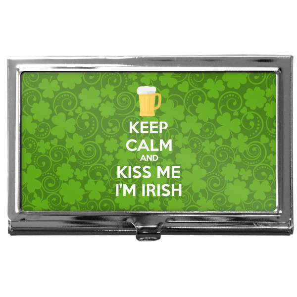 Custom Kiss Me I'm Irish Business Card Case