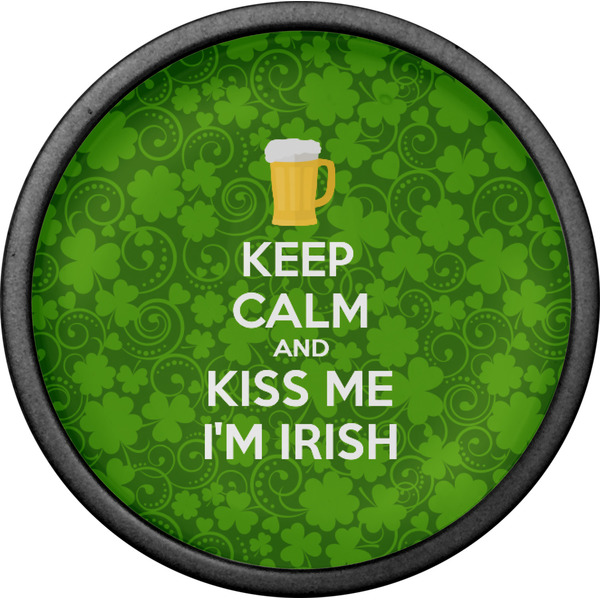 Kiss Me I'm Irish Cabinet Knob - Black - Front