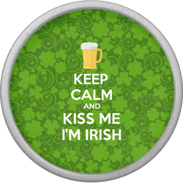 Kiss Me I'm Irish Cabinet Knob - Nickel - Front