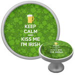 Kiss Me I'm Irish Cabinet Knob (Silver) (Personalized)