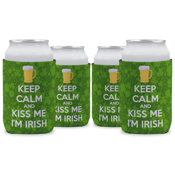 Custom Kiss Me I'm Irish Can Cooler (12 oz) - Set of 4